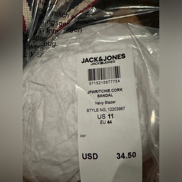 🇺🇸 NWT! Jack & Jones Comfort Cork Sandals - Picture 6 of 9